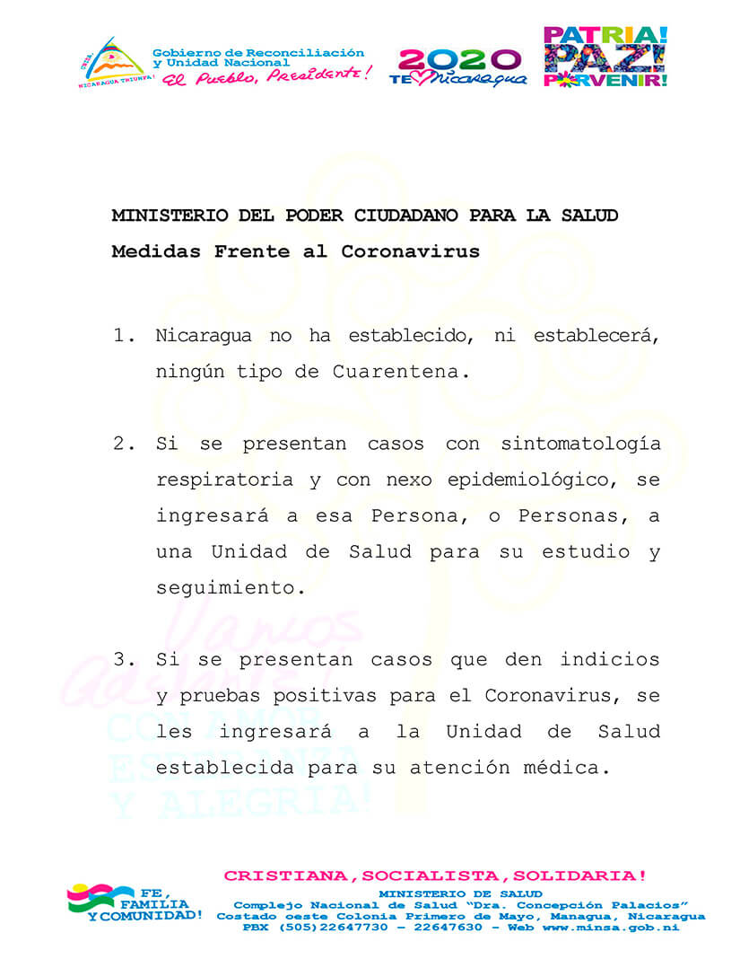 medidas-nicaragua-coronavirus-